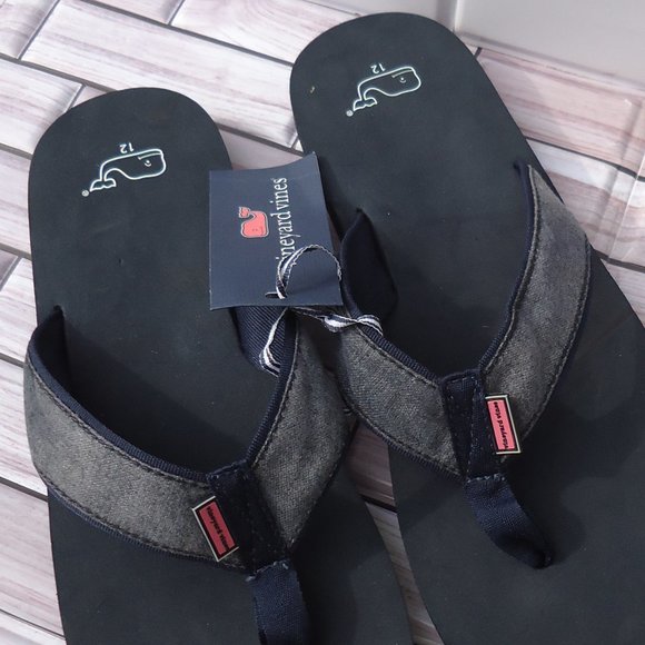 SIZE 12. Vineyard Vines Performance Thong Flip-Flop Casual Beach Sandal Canvas. main image 14